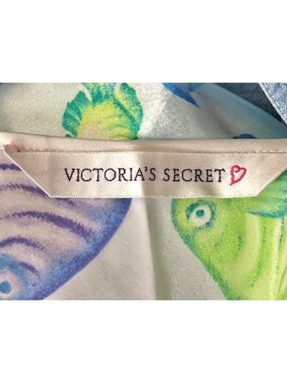 Victorias Secret Slip Dress Women's Size M Satin Blue Green Purple Adj. Straps - Picture 2 of 12
